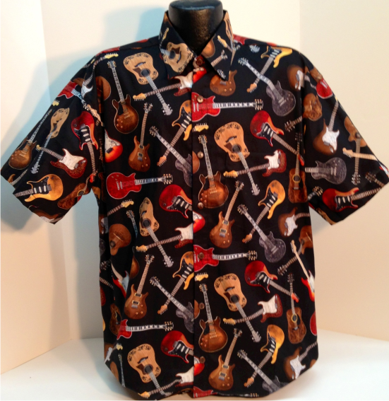 bass guitar hawaiian shirt